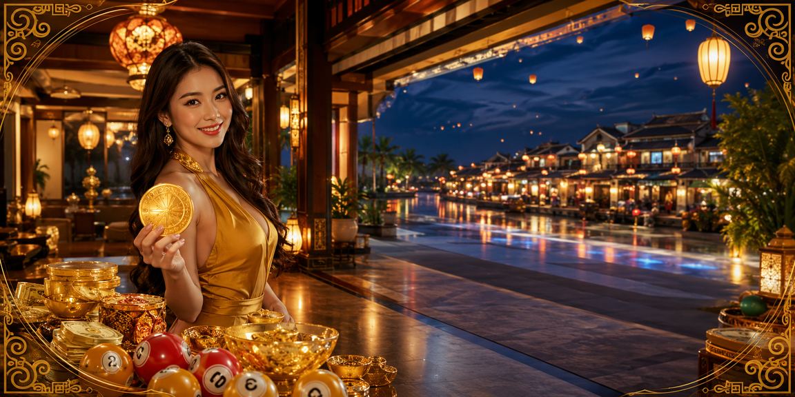 Người dùng tham gia xổ số và cá cược trong không khí đèn lồng đặc trưng Hội An